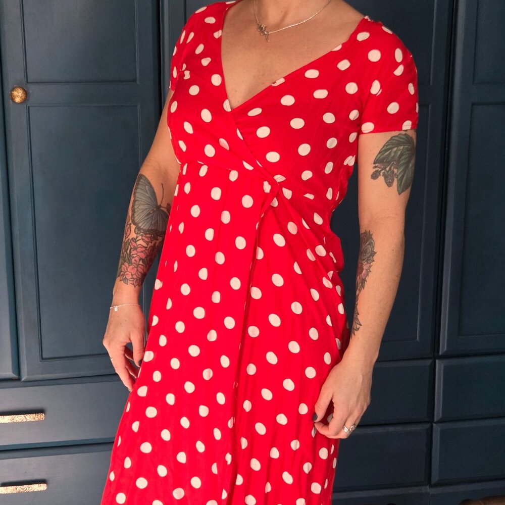 VTG Vintage red wrap dress